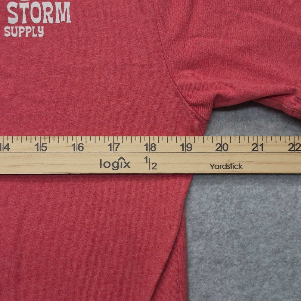 Quiet Storm T-Shirt Mens M Red Heathered Ocean Graphic Logo Surf Supply - Picture 5 of 16